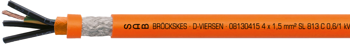 Ejemplo de marcación por SL 813 C 08130415: SAB BRÖCKSKES · D-VIERSEN · 08130415 4 x 1,5 mm² SL 813 C 0,6/1 kV CE