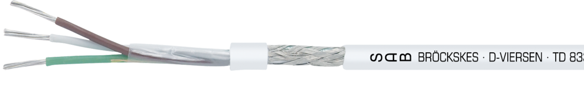 Ejemplo de marcación:
SAB BRÖCKSKES · D-VIERSEN · TD 833 CF AWG 20/3c cULus AWM Style 21618 I/II A/B 150°C 600V FT1 FT2  3833-0320  CE