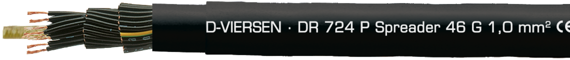Ejemplo de marcacion para DR 724 P Spreader 07244610: SAB BRÖCKSKES · D-VIERSEN · DR 724 P Spreader 46 G 1,0 mm² CE
