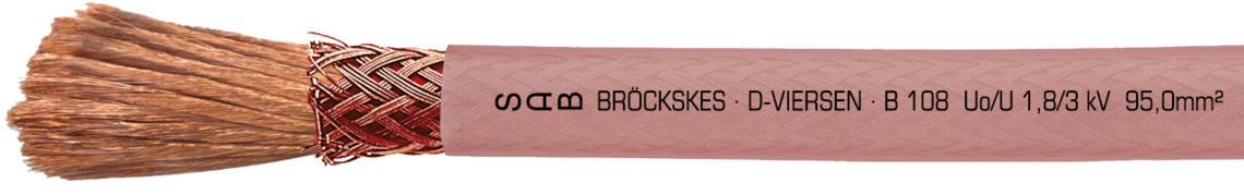 Ejemplo de marcación por B 108 01081000: SAB BRÖCKSKES · D-VIERSEN · B 108 · Uo/U 1,8/3 kV