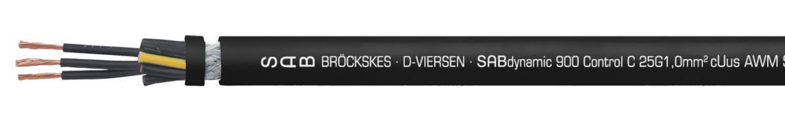 Ejemplo de marcatura:
SAB BRÖCKSKES · D-VIERSEN · SABdynamic 900 Control 25G1,0mm² cULus AWM Style 21223 AWM I/II A/B 80°C 600V FT1 FT2 0901-2510 CE