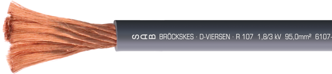 Ejemplo de marcación por R 107 61070890:
SAB BRÖCKSKES · D-VIERSEN · R 107 · 1,8/3 kV 25,0 mm²  6107-0890