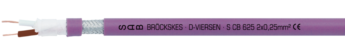 Ejemplo de marcación por S CB 625  06252251: SAB BRÖCKSKES · D-VIERSEN · S CB 625 2 x 0,25 mm² CE