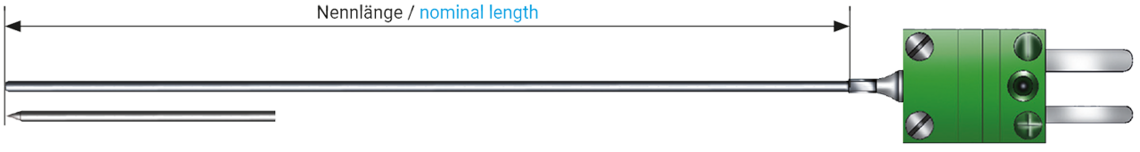 Termopar de inserción con conector