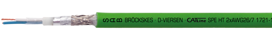 Ejemplo de marcación: SAB BRÖCKSKES · D-VIERSEN · CATLine SPE C-Track 2xAWG26/7 1777-1630  CE