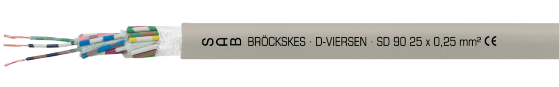 Ejemplo de marcación por SD 90 07782502: SAB BRÖCKSKES · D-VIERSEN · SD 90 25 x 0,25 mm² CE