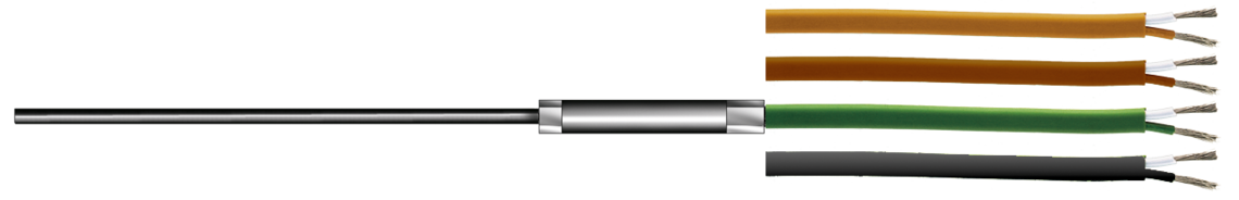 Mantel-Thermoelement mit Besilen (Silikon)-Anschlussleitung A 15-022 HT