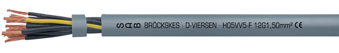 Ejemplo de marcación: SAB BRÖCKSKES · D-VIERSEN · H05VV5-F 25 G 1,50 mm² CE