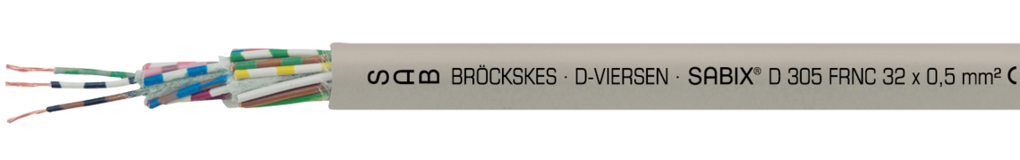 Ejemplo de marcación: SAB BRÖCKSKES · D-VIERSEN · SABIX® D 305 FRNC 32 x 0,5 mm² CE
