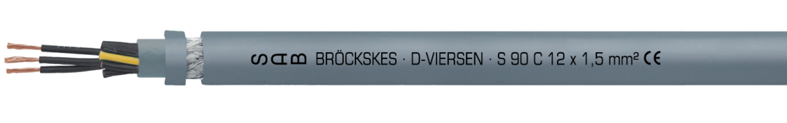 Ejemplo de marcación por S 90 C 07881215: SAB BRÖCKSKES · D-VIERSEN · S 90 C 12 x 1,5 mm² CE