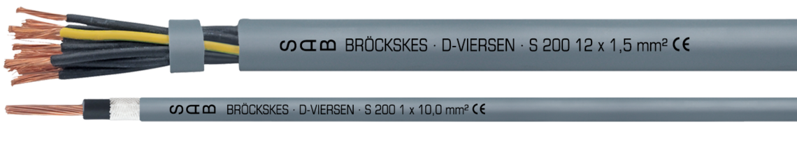 Ejemplo de marcación por S 200 07741215: SAB BRÖCKSKES · D-VIERSEN · S 200 12 x 1,5 mm² CE