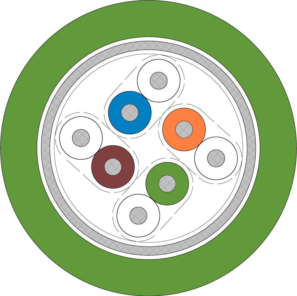 Cable para aplicación flexible